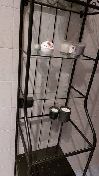 Scaffale Colonna IKEA RÖNNSKÄR Nero Vetro