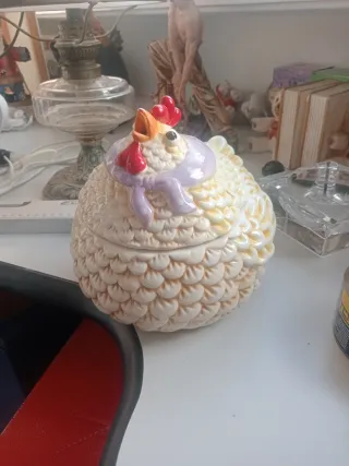 Portapane ceramica gallina cm 20 x25x15