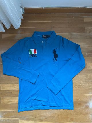Polo Ralph Lauren Italia Manga Larga Azul