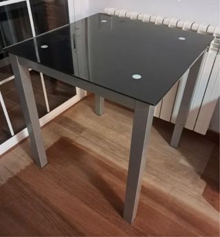 Mesa Comedor Cristal y Metal