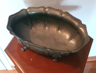 Antico centro tavola fine XIX secolo in peltro