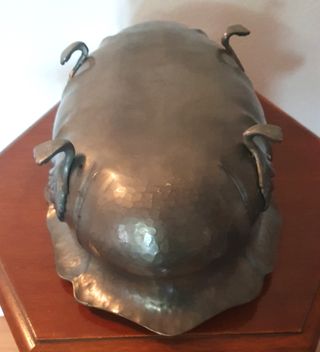 Antico centro tavola fine XIX secolo in peltro