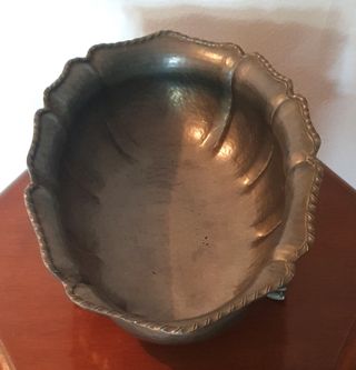 Antico centro tavola fine XIX secolo in peltro