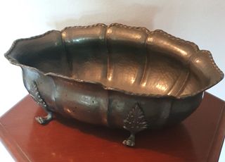 Antico centro tavola fine XIX secolo in peltro