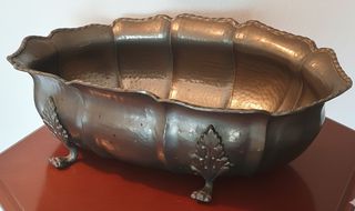 Antico centro tavola fine XIX secolo in peltro