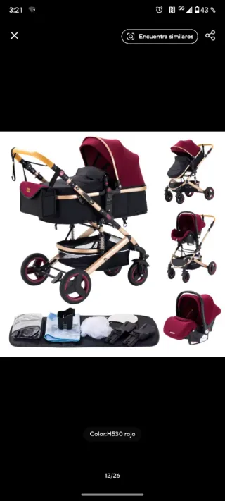 Cochecito de bebé H530 rojo