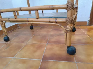 Carro de servicio bambú antiguo exclusivo