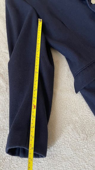 Blazer lana uomo vintage blu con fodera rossa