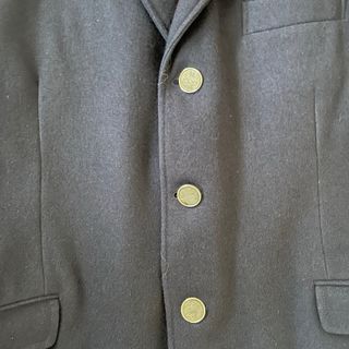 Blazer lana uomo vintage blu con fodera rossa