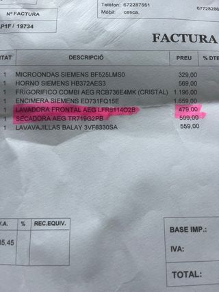 NUEVAS Lavadora y Secadora AEG