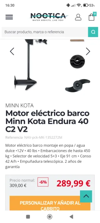 Motor eléctrico Minn Kota Endura 40