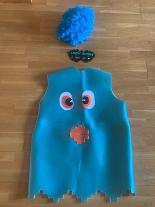 DISFRAZ PACMAN COMECOCOS para adulto y niño