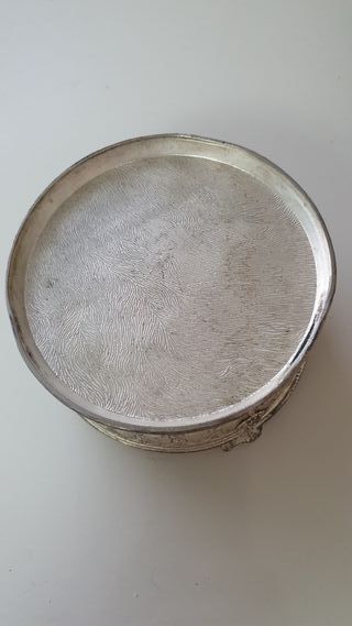 Antico portagioie inizio ‘900 in metallo lavorato