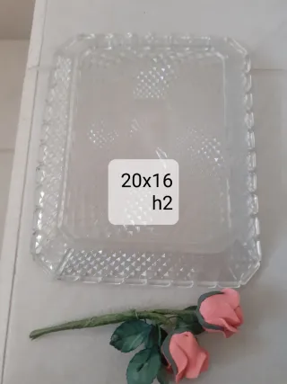 Vassoio in vetro decorato