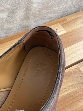 Zapatos Zara cordones ante marrones