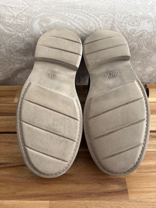 Zapatos Zara cordones ante marrones