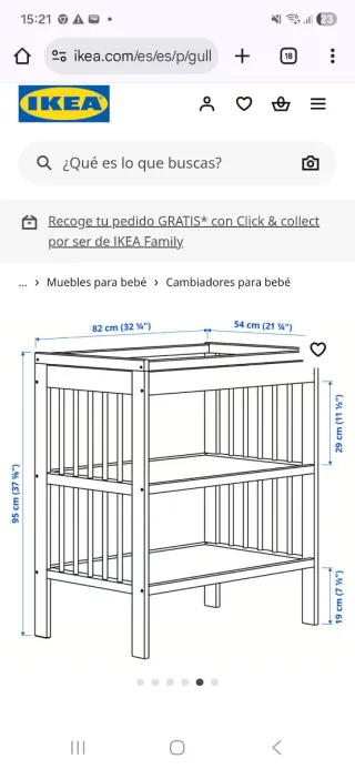 Cambiador Bebé Ikea Blanco
