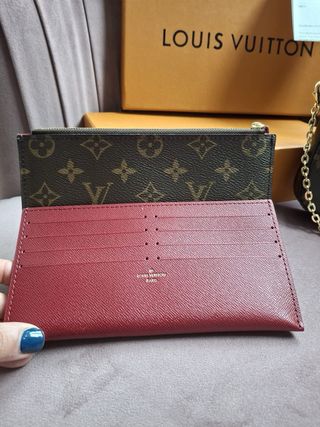 Borsa a mano Louis Vuitton Félicie Marrone/Rosso