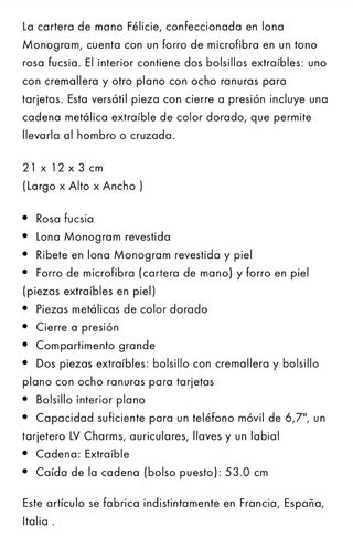 Borsa a mano Louis Vuitton Félicie Marrone/Rosso