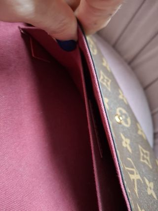 Borsa a mano Louis Vuitton Félicie Marrone/Rosso