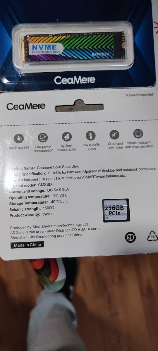 SSD 256GB NVMe M.2 Nuevo Sin Abrir afbeelding 2