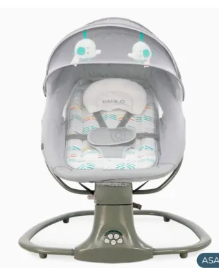 Hamaca para bebé gris con capota