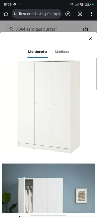 Armario 3 puertas Ikea blanco