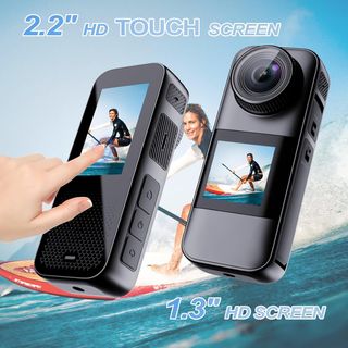 Doble Pantalla Camara Deportiva 4K 60FPS Pantalla