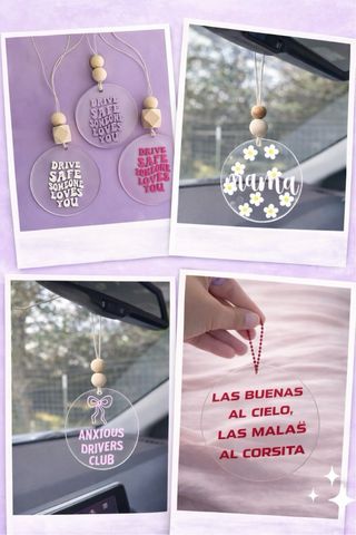 Colgantes personalizados para coche hechos a mano