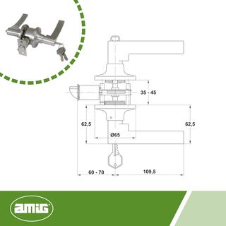 Amig - Juego de manillas de entrada Izquierda con