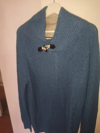 Jersey hombre azul con trenzas