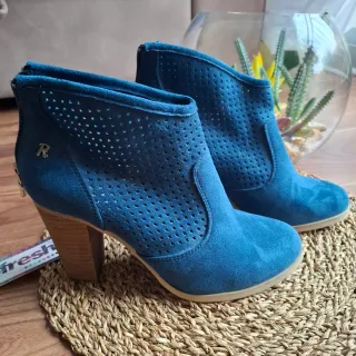 Botines Refresh Talla 39 Azul Perforados