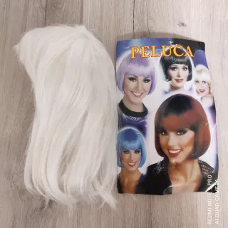 Peluca blanca para disfraz