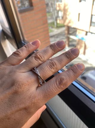 Anillo Pandora Entrelazado Plata S925 y Circonitas