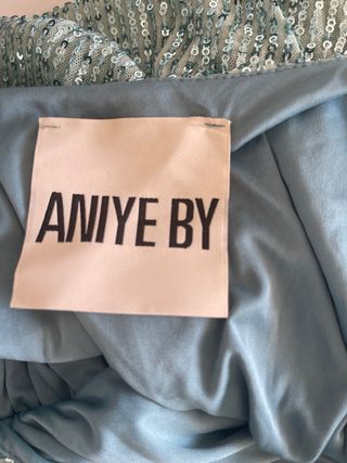 Vestido Lentejuelas Aniye By Verde/Plata