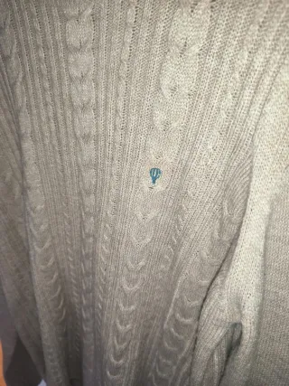 Jersey hombre beige trenzado