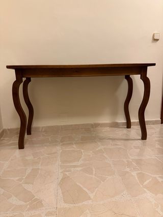 Mesa de escritorio madera y cristal