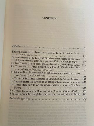 Aullón de Haro./ Teoría de la crítica literaria