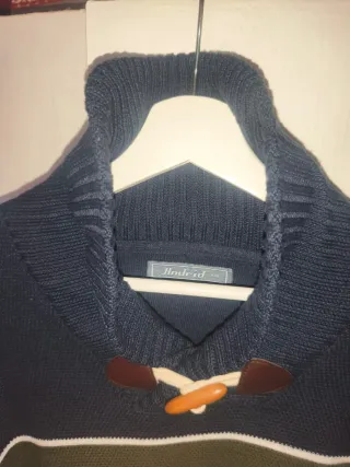 Jersey hombre rayas azul y verde