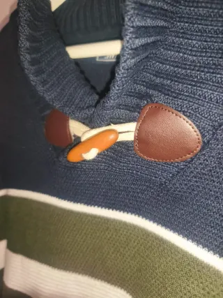 Jersey hombre rayas azul y verde