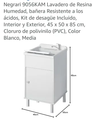 Lavadero Negrari 9056KAM Resina Blanco