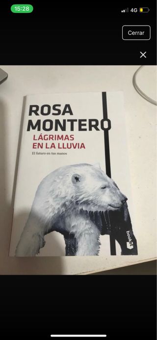 Libro “Lagrimas en la lluvia” de Rosa Montero