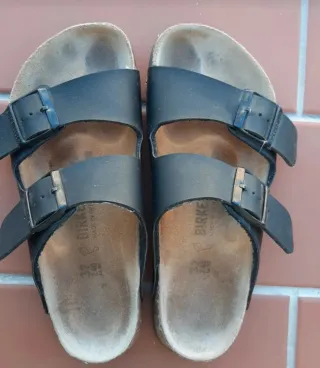 Sandalias Birkenstock Piel Talla 37 Negras