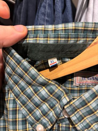 Camisa Ganso XL cuadros verde