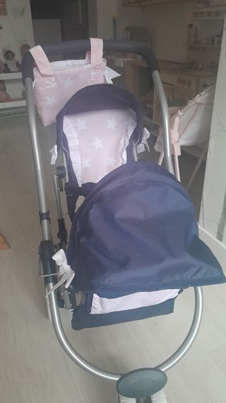 Carro gemelar muñecas La Nina