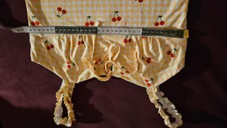 Vestido cuadros vichy con cerezas