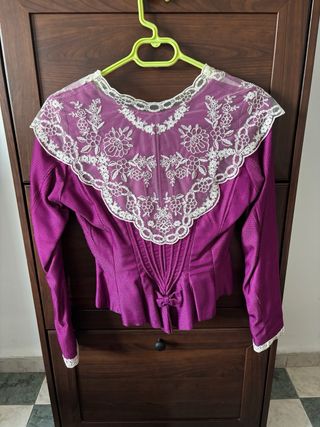 Corpiño fallera morado con peinador