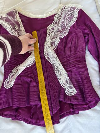 Corpiño fallera morado con peinador