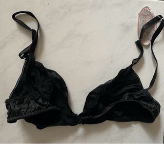 Reggiseno Armelle Seta Nero Tg 2 Vintage