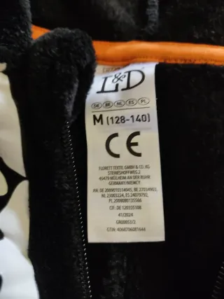 Pijama mono esqueleto Talla 8-10 años